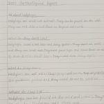 Example of Year 2 writing